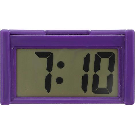 Horloge de voiture électronique, montre numérique, mini-horloge pour véhicule, décoration de voiture-6.5X3.6cm-Purple (1/3)