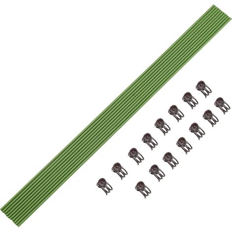 Set di 10 fili di supporto per piante – verdi – gabbia in plastica pieghevole – giardino
