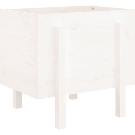 Vassoio per fioriera aiuola rialzata piante fiori terrazza giardino 62 x 50 x 57 cm legno massiccio di pino bianco 020037761