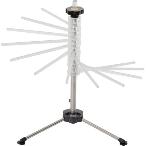 Séchoir à pâtes et nouilles GOURMEO transparent - Étagère à pâtes à 14 barres - Accessoire pour pâtes et nouilles jusqu'à 2 kg, avec tige de transport et facile à nettoyer (1/5)