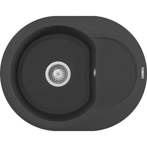 Lavello Tondo Elleci incasso Easy ROUND 600 Granitek Antracite LGYR6059 (1/3)