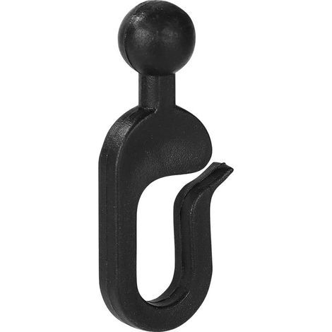 Lot de 50 crochets de rail pour rideaux de tonnelle - Clips de rideaux invisibles en plastique noir. crochets coulissants pour tente et abri de jardin. (1/5)