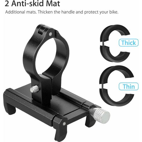 Support Téléphone Portable Pour Vélo - En Alliage D'aluminium - Compatible Guidon Et Tige De Direction - Largeur 50 À 100 mm - 1 Pièce (1/5)