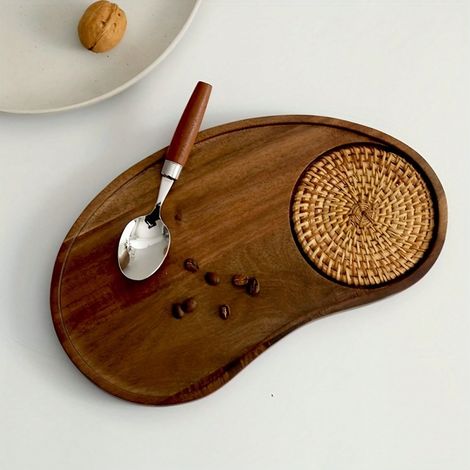 Künstlerisches Serviertablett aus Holz im Vintage-Stil für Schmuck und Kosmetik, ideal als Weihnachtsgeschenk für Freunde