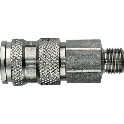 Raccord rapide pneumatique Legris, Filetage Mâle vers Mâle BSPP 1/4 in Male 23mm 1/4pouces Européen, Profil rectus en ( Prix pour 1 )