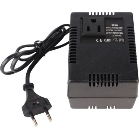 300-W-Netztransformator, Wechselstrom 220 V auf 110 V, Spannungswandler, EU-Steckeradapter (1/5)