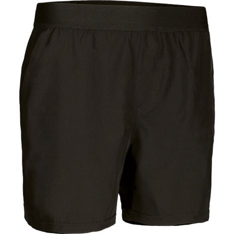 Pantalón corto deportivo negro con bolsillos y cintura elástica, tejido transpirable de poliéster bi-elástico VALENTO TITAN 3XL Negro