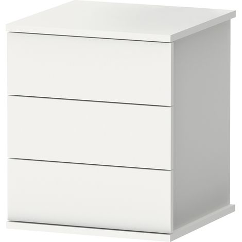 Table de chevet / Table de nuit coloris Blanc - Hauteur 48.5 x Longueur 41 x Profondeur 40 cm