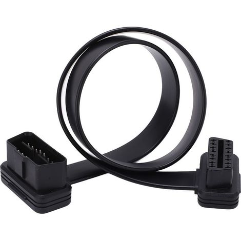 Câble d'extension mâle à femelle 16 broches OBDII, cordon de Diagnostic de voiture pour lecteur de Code de Scanner OBD2 0.4m/1,3 pieds