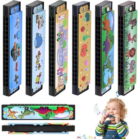 6 Pièces Harmonica Enfant, Har Monica de Bande Dessinée pour Enfants, pour Débutants,Enfants,Étudiants,Adultes,Joueurs Professionnels (1/5)