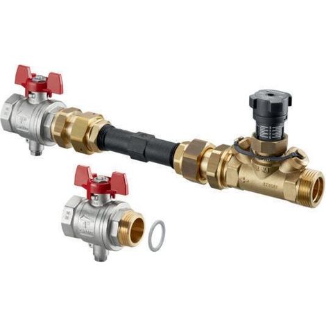 OVENTROP Wärmezähleranschlussset für Multidis SF mit Hycocon VTZ DN 20, Durchgangsform, Kugelhähne DN 25, 1404581 (1/2)