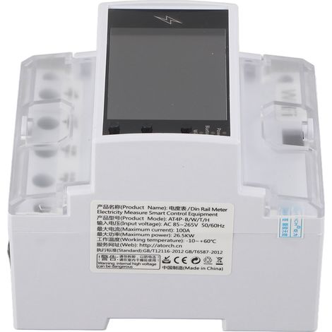 Compteur de puissance multifonctionnel, montage sur rail DIN, écran TFT 2,4 pouces, moniteur d'énergie électrique, interrupteur Wi-Fi, AC85-265V (1/5)