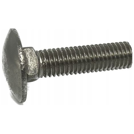 Bulloni a testa tonda in acciaio inox M6X40 A2 DIN 603, 5 pezzi. (1/5)