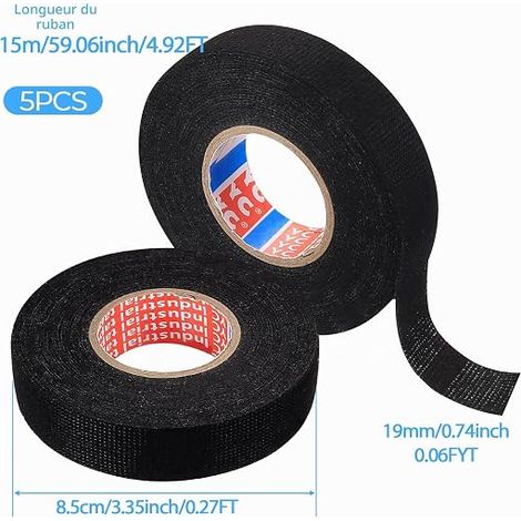 Self Adhesive Fabric Tape, Auto Electrical Harness Tape, Cable Protection Tape, Armoured Tape for Electricity Auto Motorcycle (1/4)