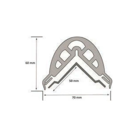 Protection contre les chocs RS PRO, Noir, Jaune, longueur 1140mm en Aluminium, Caoutchouc ( Prix pour 1 ) (1/3)