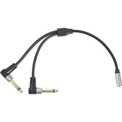 Adaptateur en Y 1/8 pouce femelle vers 1/4 pouce mâle, câble séparateur audio double, connecteur jack stéréo, compatible avec casques et amplificateurs, longueur flexible, convertisseur de prise, acce (1/5)