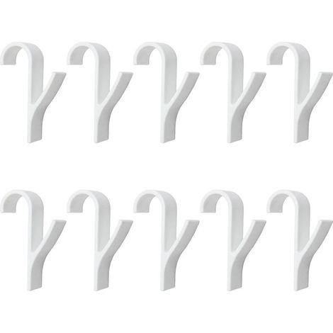 10 pièces Crochet Radiateur, Crochet pour Radiateurs plastique Blanc,Crochet radiateur sèche serviette, Accroche Serviette Salle de Bain, Crochet pour Salle de Bain, Cuisine(Blanc) (1/5)