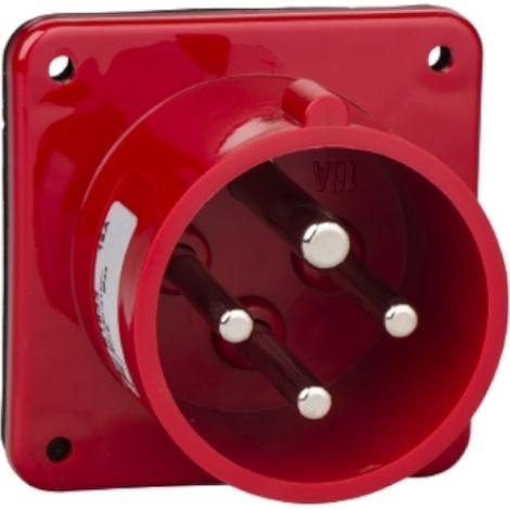 Spina industriale da incasso, 380V, 3P+T, 16A, IP54, 75x75mm - Rosi 1001116 (1/3)