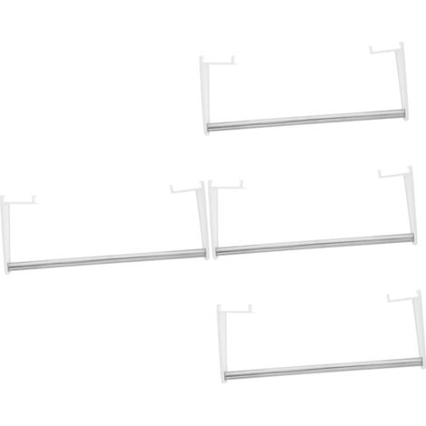 Toallero minimalista de pared, juego de 4, fácil instalación, para uso en cocina/taller.