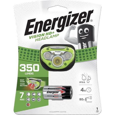 Energizer Kopflampe Advanced 7 LED inklusive 3 Micro AAA, Sichtweite 25 m Taschenlampen (1/3)