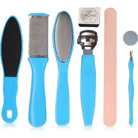 Kit de Pédicure, Outils de Pédicure, Lime pour Pieds Rape à Pieds Outils de pédicure en Acier Inoxydable Pour le Soin Des Pieds de Ménage,Exfoliation des Pieds Réparatrice (1/4)
