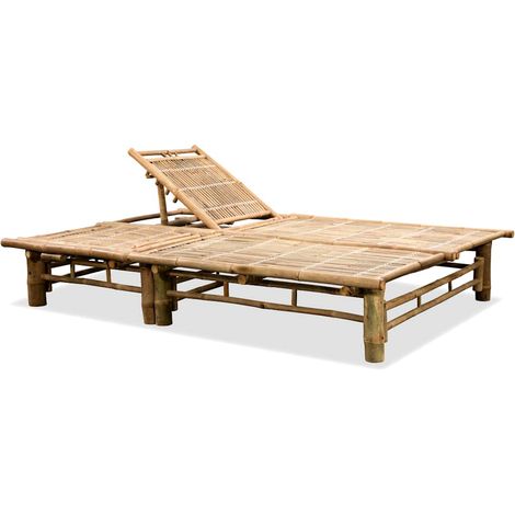 Maison Exclusive - Sonnenliege für 2 Personen Bambus (1/5)
