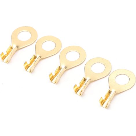 100 Stück Ringkabelschuhe, kaltgepresst, Crimpanschluss, Batteriekabel, M6 6,2 mm (1/5)