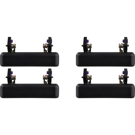 Deux paires de poignées de porte extérieures noires (gauche et droite) pour les modèles Suzuki Samurai de 1986 à 1995, références : 8281083000, 8282083000