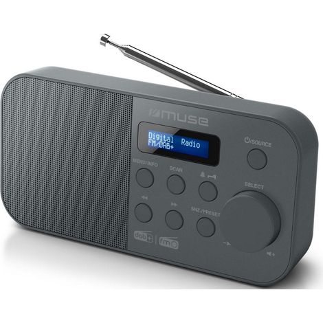 Schwarzer digitaler wecker - Muse - M109DB