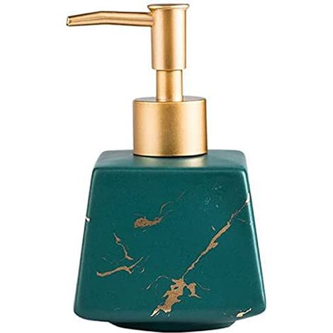 Distributeur De Savon - Céramique Émaillée 270 ml - Pour Salle De Bain Cuisine Lavabo - 1 Pièce (1/5)
