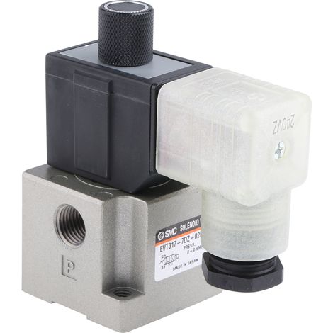 Vanne de contrôle pneumatique SMC série VT317 fonction 3/2, Ressort/Bobine, G 1/4, 240V c.a. ( Prix pour 1 )