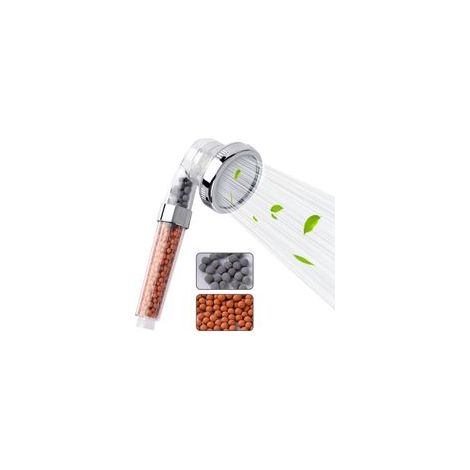 Pommeau de douche à débit puissant avec filtre à billes, pommeau de douche à pression amplifiée avec 3 modes d'économie d'eau pour le bain (1/4)