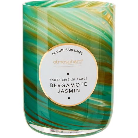 Bougie Parfumée Design "Wavy" 275g Bergamote & Jasmin