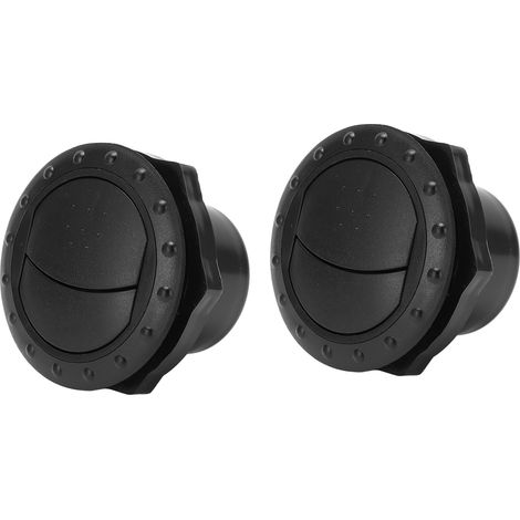 2 bouches d'aération climatisation noires rondes ABS universelles pour camping-car bateau bus voiture (1/5)