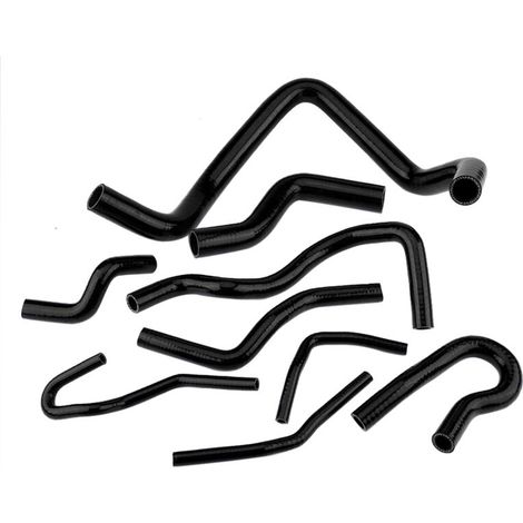 Silicone Radiator Hose, 9 Pieces, Coolant Hose, Electrical Insulation, Anti-aging, D16 SOHC EG/EK 1992–2000 (black) (1/5)