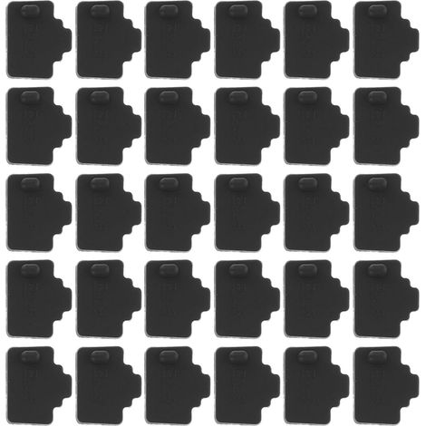 100 Pièces Bouchons de Protection Rj45 en Silicone Noir pour Modem et Ordinateur, Protègent la Poussière, l'usure et L'humidité, pour Usage Informatique (1/5)