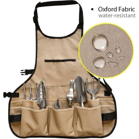 Tablier de jardinage unisexe 14 poches, outil de travail résistant pour homme femme, jardin bricolage (1/5)