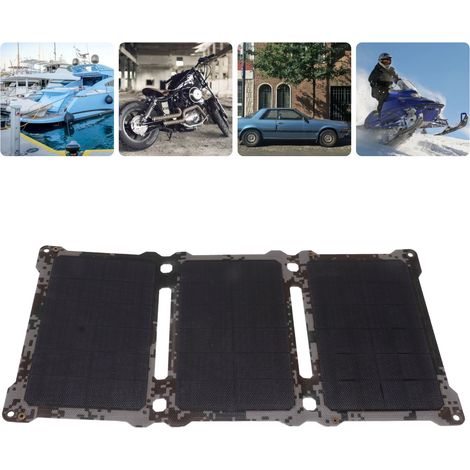 Sac pliable solaire en silicium monocristallin 30W, chargeur portable 3 volets, régulateur de tension double USB 18V/5V, batterie de stockage d'énergie, motif camouflage. (1/5)