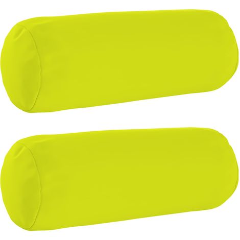 Coussin de jeté 2 pc HEERLEN Vert vif. Diam. 15 x 40 cm vidaXL (1/5)