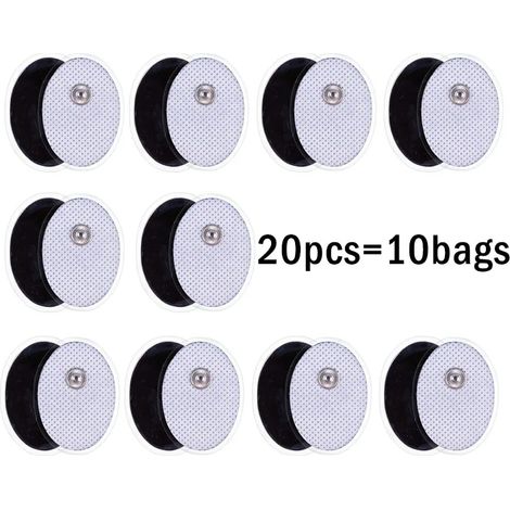 10/20 électrodes en gel de silicone de haute qualité pour stimulateur nerveux, compatibles avec les appareils de thérapie numérique TENS et les masseurs corporels 05130