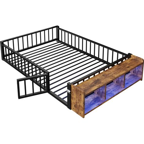 CAIziLit plat en métal, 140 x 200 cm, lit en fer, matelas non inclus. (1/5)