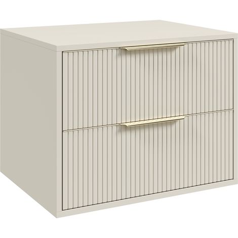 Mobile lavabo Rimini 60 cm - Cashmere - Mobile bagno con cassetti