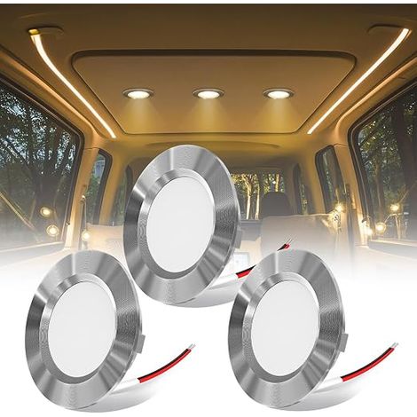 Mini LED Spot Light 3.5W 12V Suitable for Camper Vans, Showcases, Shelves, 3000K Warm White