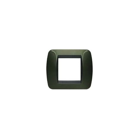 BTICINO - PLACCA LIVING 2 MODULI COLOREVERDE METALLICO L4802VT