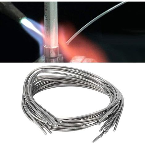 Lot 10 tiges soudure aluminium / cuivre – diamètre 2mm – basse température – flux noyau (1/4)