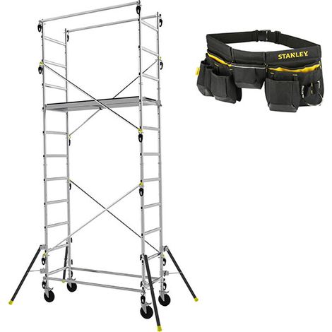 Rollgerüst aus Aluminium : Arbeitshöhe 4.70m maxi + Werkzeuggürtel - 347703-CEINTURE
