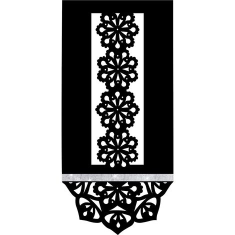 EKRAN P7 Vorhang, moderner und eleganter Mandala-Glamour-Vorhang mit durchbrochenem Muster, 60 x 130