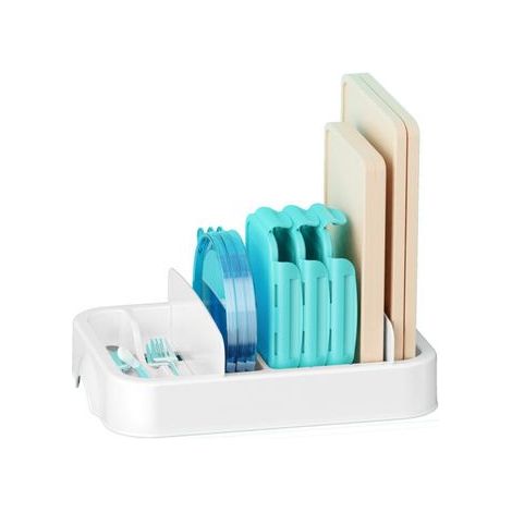 Boîte de rangement avec couvercle réglable pour récipient alimentaire, adaptée au rangement des armoires de cuisine, (1/2)