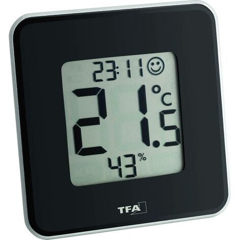 TFA Dostmann Style Thermo-/Hygrometer Schwarz 30.5021.01 (1/5)