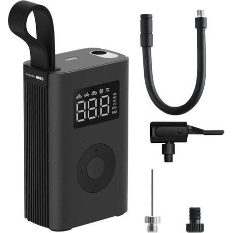 HOTO QWCQA001 compresseur d'air portable noir compact (1/3)